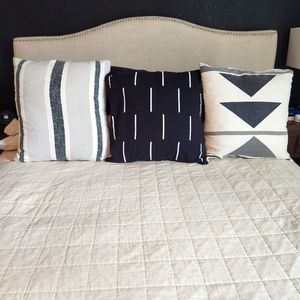 Woven Nook Modern Black White Oversized Throw Pillow Set